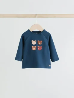 Next Navy/Brown Bear Tops and Leggings 6 Piece Baby Set (0mths-3yrs)^BOY Cosy Club|Baby Winter Clothing