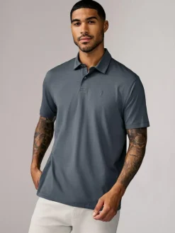 Next Navy/Brown/Grey/White/Sage Green Regular Fit Short Sleeve Jersey Polo Shirts 5 Pack^ Tops & T-Shirts