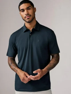 Next Navy/Brown/Grey/White/Sage Green Regular Fit Short Sleeve Jersey Polo Shirts 5 Pack^ Tops & T-Shirts