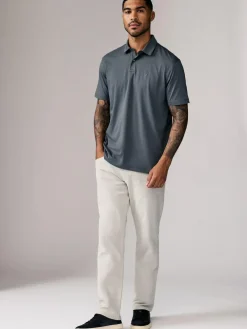 Next Navy/Brown/Grey/White/Sage Green Regular Fit Short Sleeve Jersey Polo Shirts 5 Pack^ Tops & T-Shirts