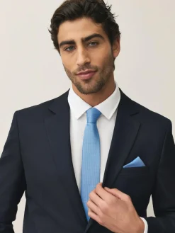 Hot Next Textured Ties 2 Pack Navy/Burgundy Red