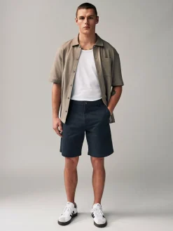 Next Loose Fit Stretch Chino Shorts 2 Pack^ Shorts