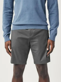 Discount Next Straight Fit Stretch Chino Shorts 2 Pack Navy/Charcoal