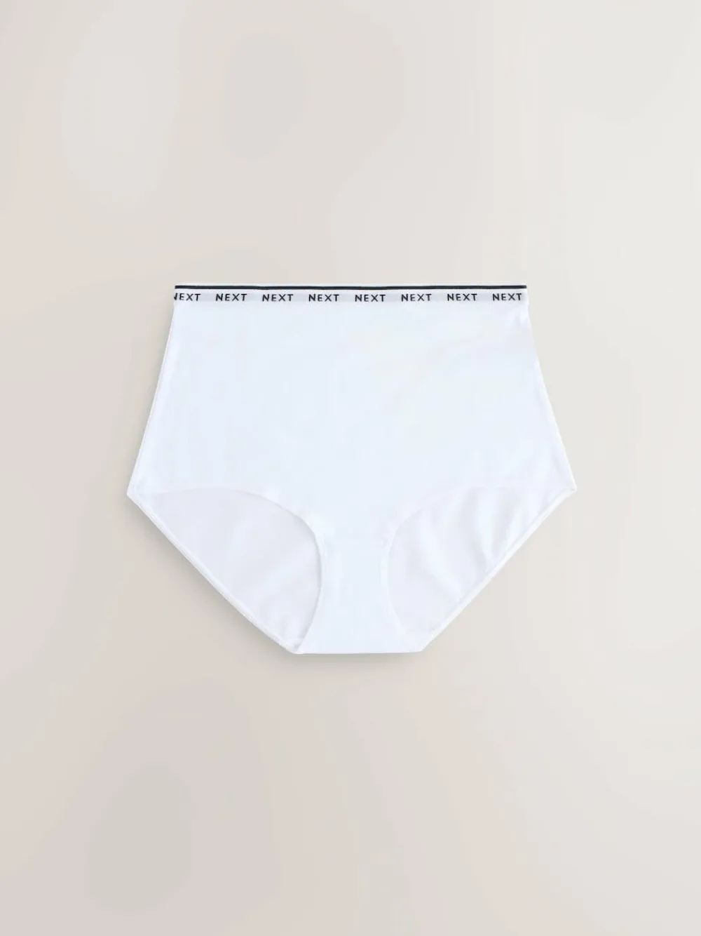 Next Full Brief Cotton Logo Knickers 7 Pack Navy/Chocolate Stripe