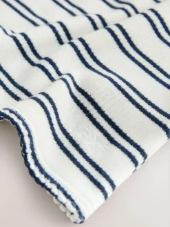 Hot Next Thermal Maximum Warmth Cosy Ribbed Roll Neck Top Navy/Cream Stripe