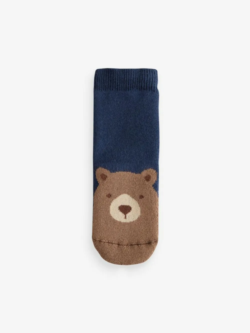 Next Navy/Ecru Bear Cosy Terry Cotton Rich Socks 5 Pack^BOY Socks & Tights|Socks & Tights