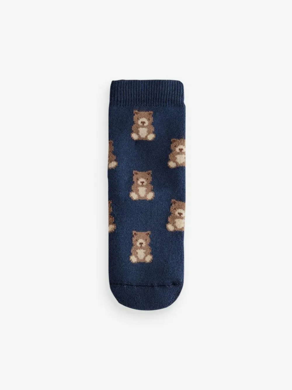 Next Navy/Ecru Bear Cosy Terry Cotton Rich Socks 5 Pack^BOY Socks & Tights|Socks & Tights