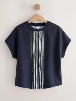 Next Short Sleeve Keyhole Crew Neck Top^Women Blouses & Shirts