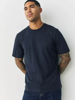 Clearance Next Navy/Green/Burgundy Red/Yellow/Slate/Blue Regular Fit Essential Cotton T-Shirts 6 Pack