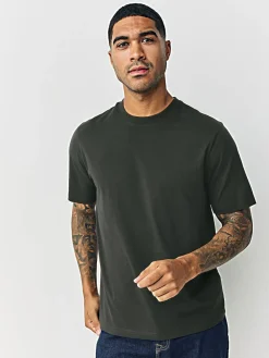 Clearance Next Navy/Green/Burgundy Red/Yellow/Slate/Blue Regular Fit Essential Cotton T-Shirts 6 Pack