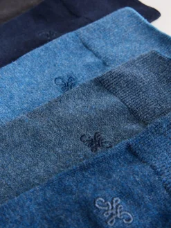 Next Navy/Grey Marl Embroidered Lasting Fresh Socks 10 Pack^ Nightwear|Socks