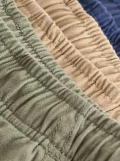 Online Next 3 Pack Shorts (3-16yrs) Navy/Khaki