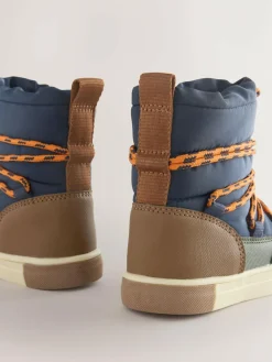 Next Navy/Khaki Thermal Thinsulate™ Lined Quilted Water Resistant Boots^BOY Baby Boots|Boots