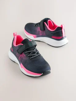 Discount Next Elastic Lace-Up Trainers Navy/Pink