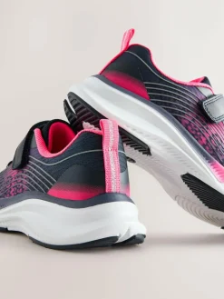 Discount Next Elastic Lace-Up Trainers Navy/Pink