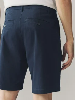 Clearance Next Loose Fit Stretch Chino Shorts 2 Pack Navy/Stone