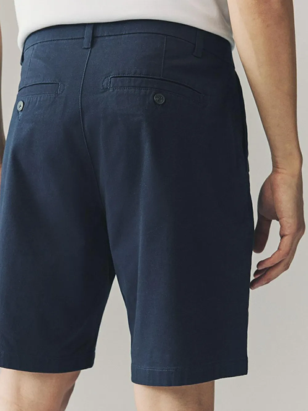 Clearance Next Loose Fit Stretch Chino Shorts 2 Pack Navy/Stone