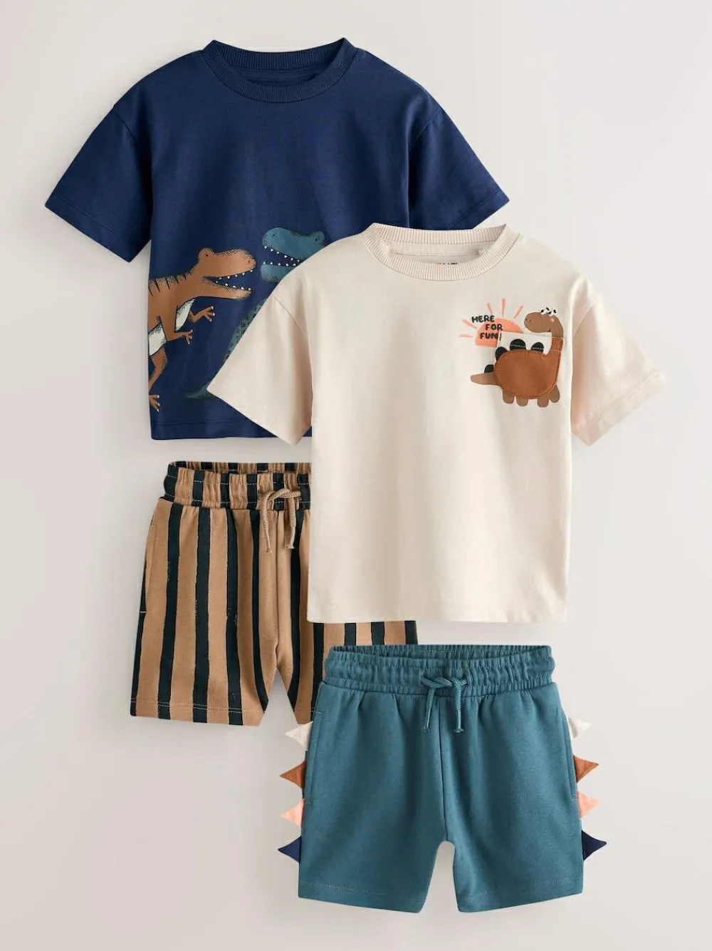 Next Short Sleeve T-Shirt & Shorts Set 2 Pack (3mths-7yrs) (3mths-7yrs)^BOY Shorts|Shorts