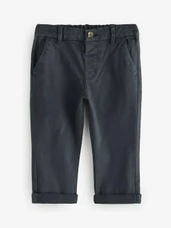 Online Next Navy/Stone Stretch Chino Trousers 2 Pack (3mths-7yrs)