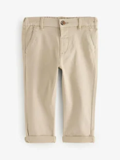Online Next Navy/Stone Stretch Chino Trousers 2 Pack (3mths-7yrs)