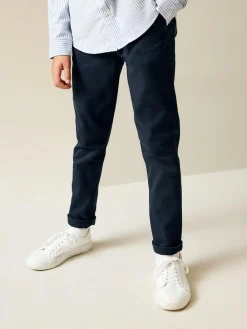 Clearance Next Stretch Skinny Chino Trousers 2 Pack (3-17yrs) Navy/Stone