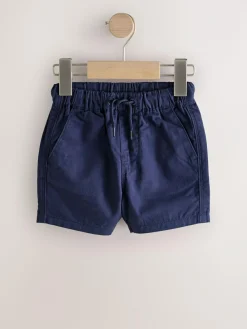 Next Navy/Stone/Chambray Blue Pull On Shorts 3 Pack (3mths-7yrs)^BOY Shorts|Multipacks