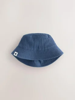 Online Next Navy/White 2 Pack Baby Bucket Hat (0mths-2yrs)