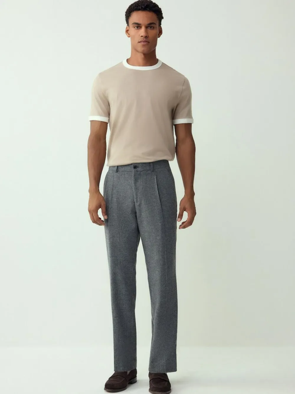 Next Navy/White/Neutral Stone 3 Pack Slim Fit Ringer T-Shirt^ Tops & T-Shirts