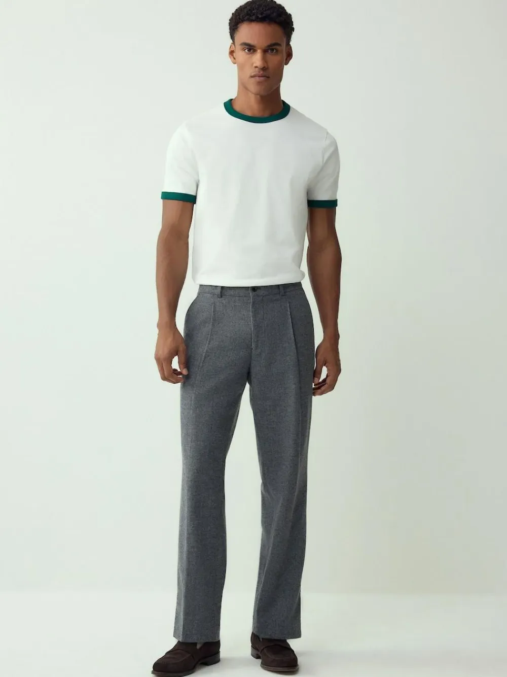 Next Navy/White/Neutral Stone 3 Pack Slim Fit Ringer T-Shirt^ Tops & T-Shirts