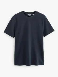 Next Navy/White/Stone Regular Fit Heavyweight T-Shirts 3 Pack^ Nightwear|Tops & T-Shirts