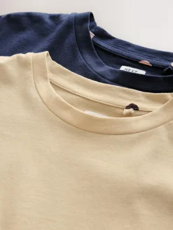 Next Short Set Pyjamas 2 Pack Navy/Yellow Spot