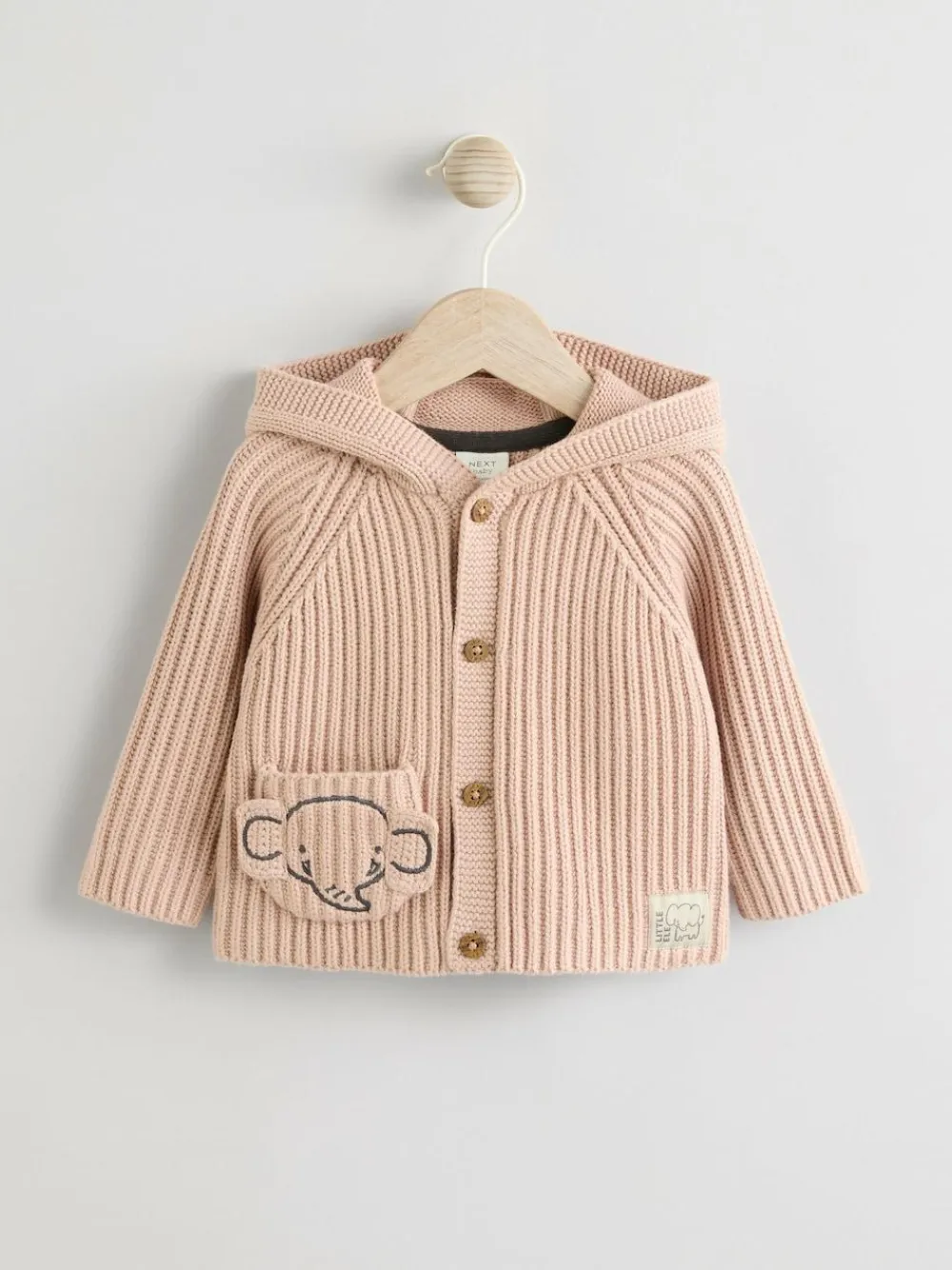 Next Neutral 100% Cotton Cardigan (0mths-2yrs)^BOY Knitwear|Knitwear