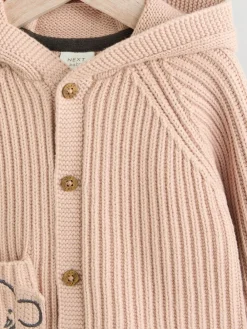 Next Neutral 100% Cotton Cardigan (0mths-2yrs)^BOY Knitwear|Knitwear