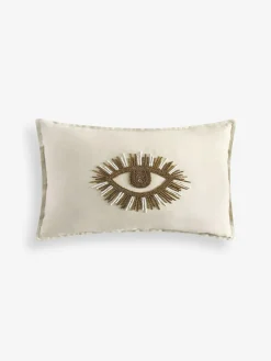 New Next Neutral 30 X 40cm Embellished Chic Eye Cushion