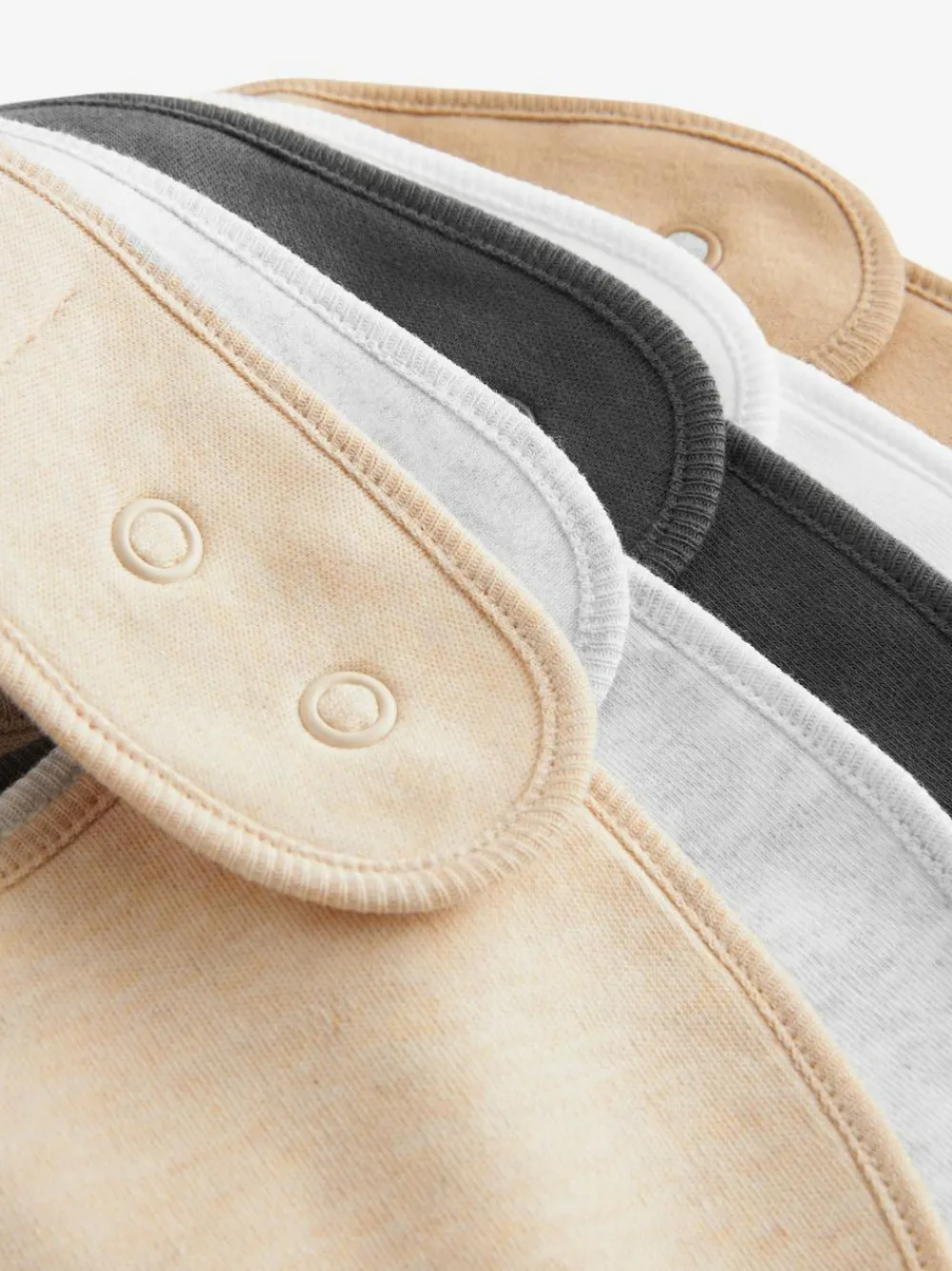 Next Neutral Baby 100% Cotton Bibs 5 Pack