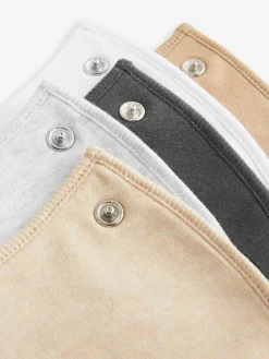 Next Neutral Baby 100% Cotton Bibs 5 Pack