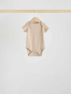 Best Next Neutral Baby Essential Short Sleeve Bodysuits 5 Pack