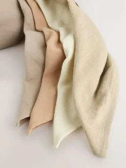 New Next Baby Muslins Cloths 4 Pack Neutral