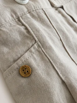 Next Neutral Baby Shirt Trousers and Braces Set 3 Piece (0mths-2yrs)^BOY Shirts|Pants & Chinos