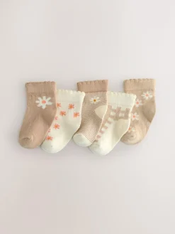 Next Neutral Baby Socks 5 Pack (0mths-2yrs)^ Socks & Tights|Cosy Club