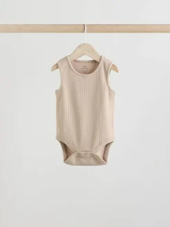 Next Neutral Baby Vest Bodysuits 5 Pack^BOY Unisex|Bodysuits & Vests
