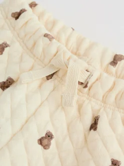 Best Next Neutral Bear Baby Quilted Sweat and Joggers Set (0mths-2yrs)