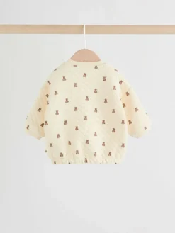 Best Next Neutral Bear Baby Quilted Sweat and Joggers Set (0mths-2yrs)