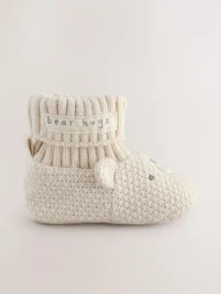 Next Neutral Bear Baby Sock Top Boot Shoes (0-18mths)^BOY Baby Boots|Boots