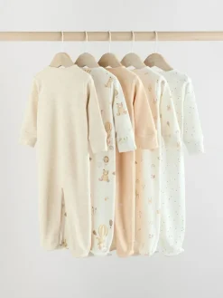 Next Neutral Bear Character Sleepsuits 5 Pack (0mths-2yrs)^BOY Nightwear|Nightwear
