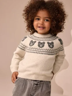 Next Fairisle Pattern Knitted Crew Neck Jumper (3mths-7yrs)^ Cosy Club