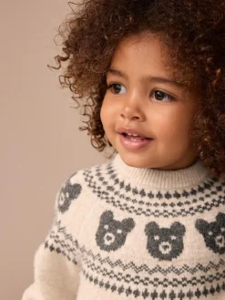 Next Fairisle Pattern Knitted Crew Neck Jumper (3mths-7yrs)^ Cosy Club