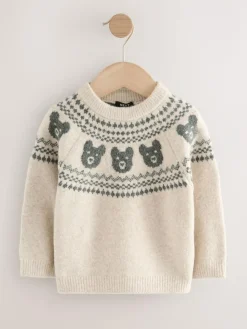 Next Fairisle Pattern Knitted Crew Neck Jumper (3mths-7yrs)^ Cosy Club