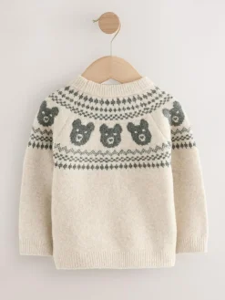 Next Fairisle Pattern Knitted Crew Neck Jumper (3mths-7yrs)^ Cosy Club