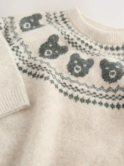 Next Fairisle Pattern Knitted Crew Neck Jumper (3mths-7yrs)^ Cosy Club
